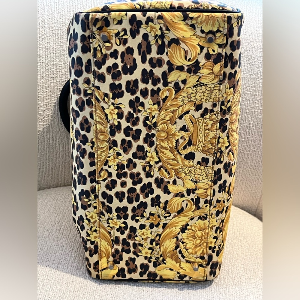 Authentic Gianni Versace Leopard Print Satchel (B… - image 7